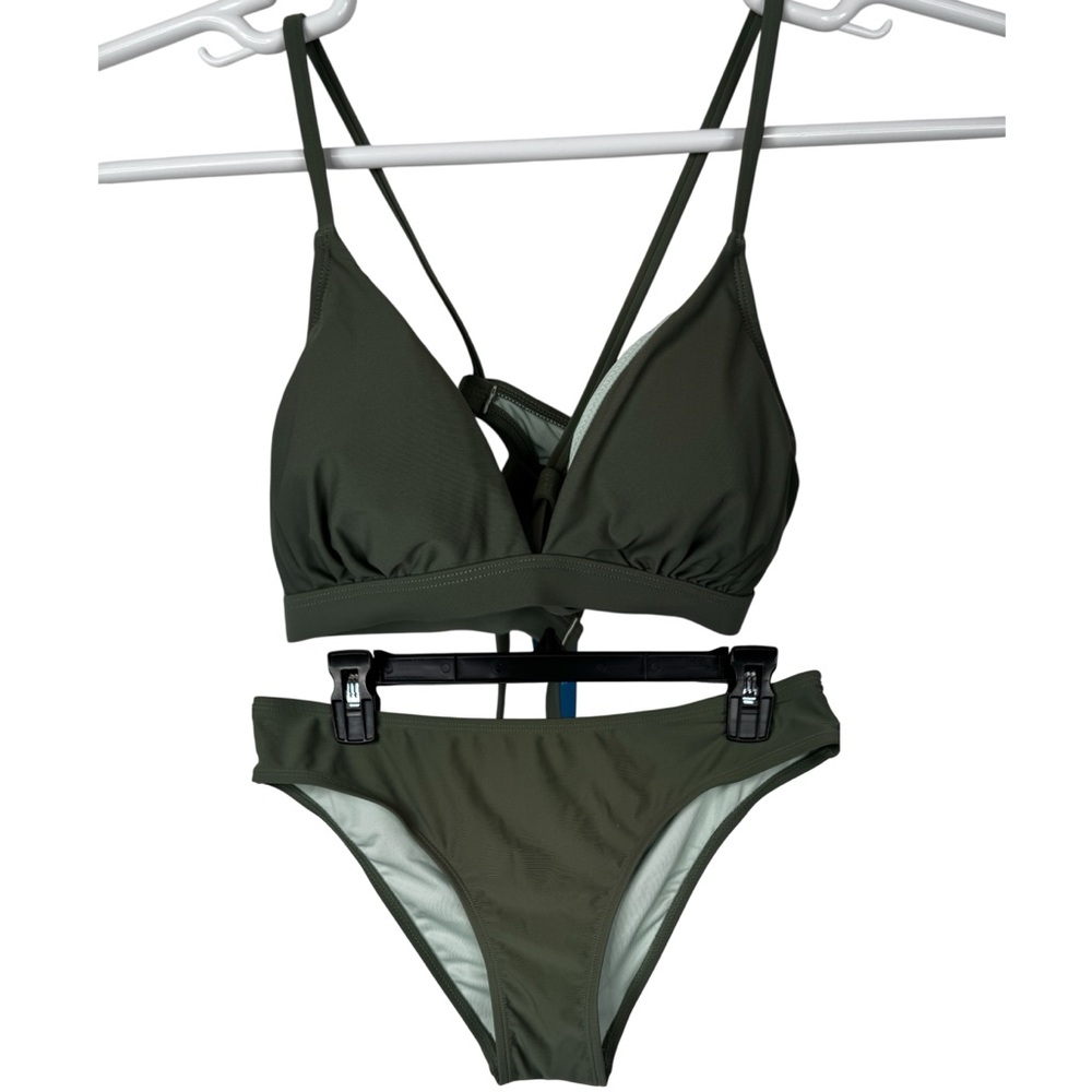 Cupshe Olive Green Bikini Set